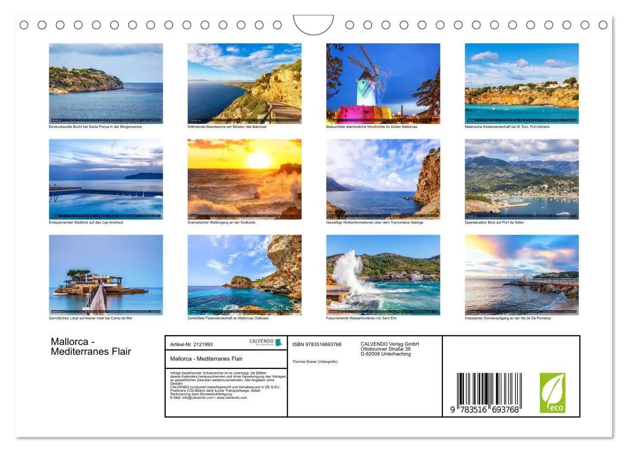 Bild: 9783516693768 | Mallorca - Mediterranes Flair (Wandkalender 2026 DIN A4 quer),...