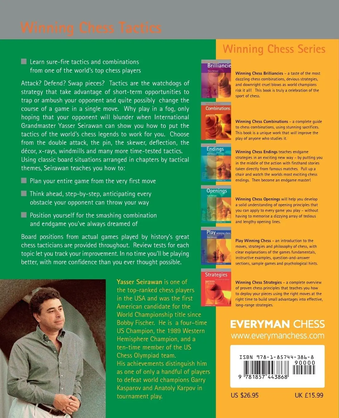 Rückseite: 9781857443868 | Winning Chess Tactics, revised edition | Yasser Seirawan | Taschenbuch
