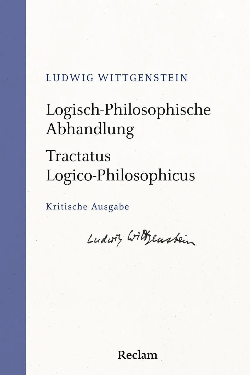 Cover: 9783150113868 | Logisch-Philosophische Abhandlung. Tractatus Logico-Philosophicus