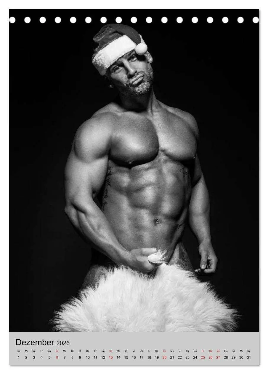 Bild: 9783516443868 | Erotische Momente. Männer in schwarz-weiß (Tischkalender 2026 DIN...