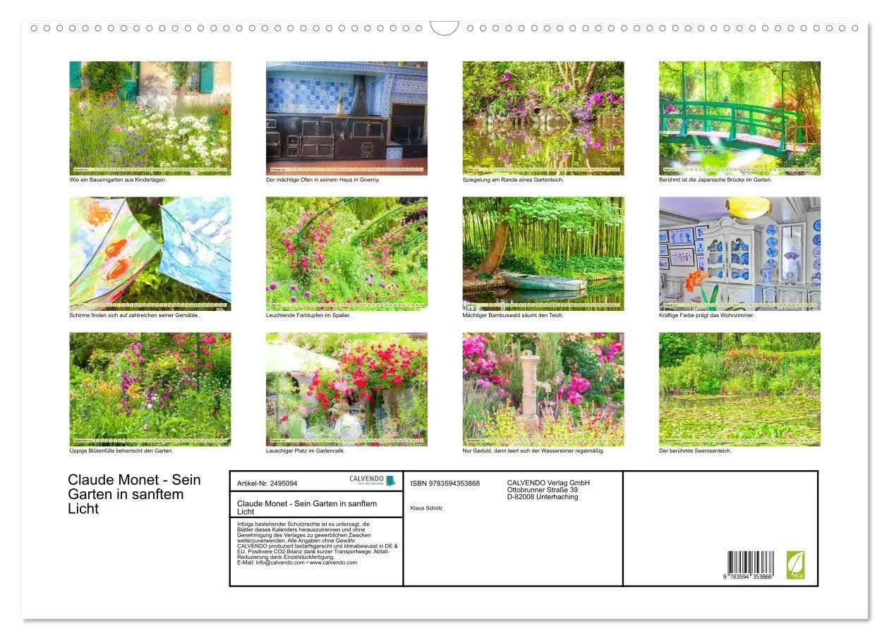Bild: 9783594353868 | Claude Monet - Sein Garten in sanftem Licht (Wandkalender 2027 DIN...