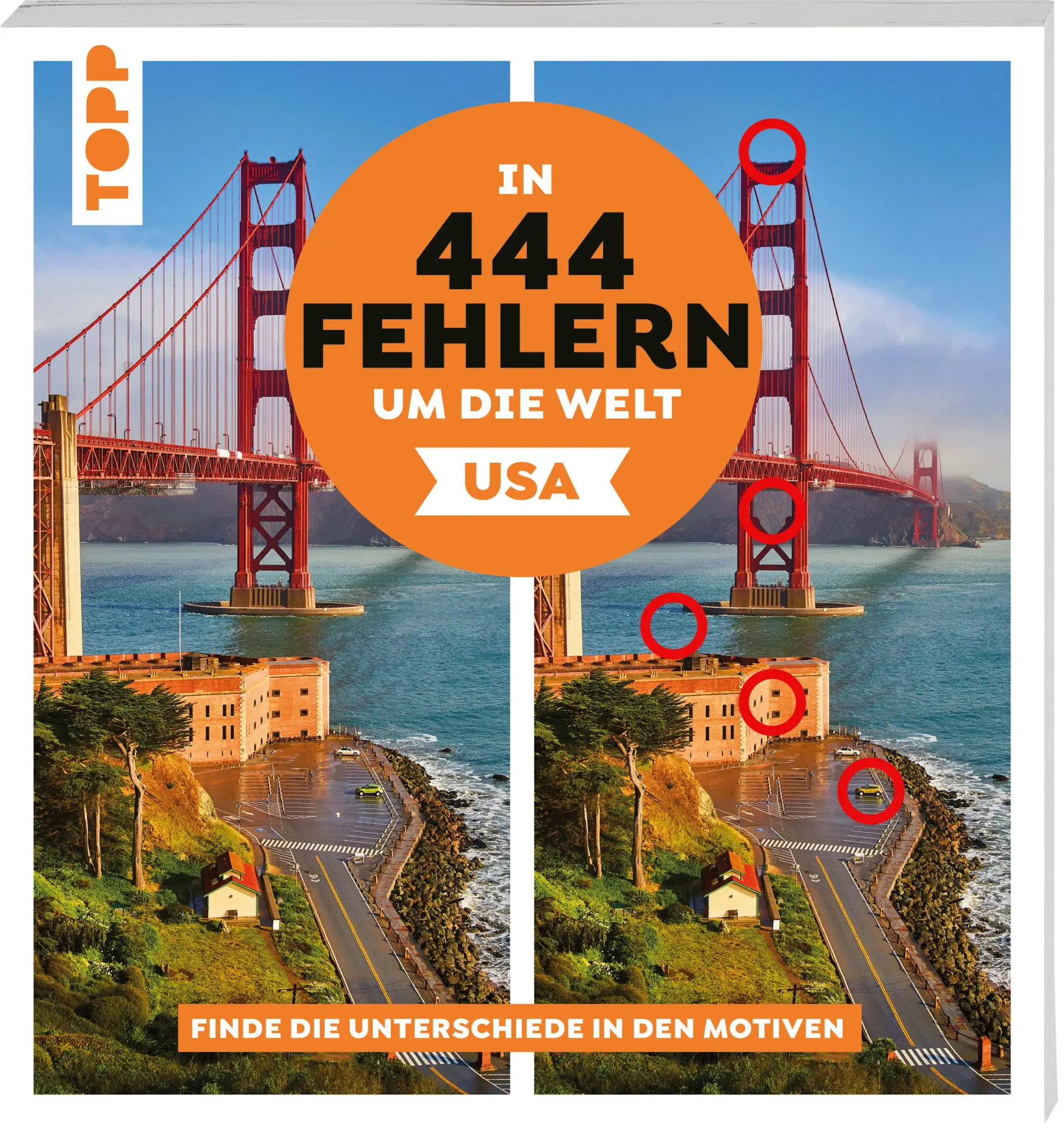 Cover: 9783735853868 | In 444 Fehlern um die Welt - USA. Finde die Unterschiede in den...