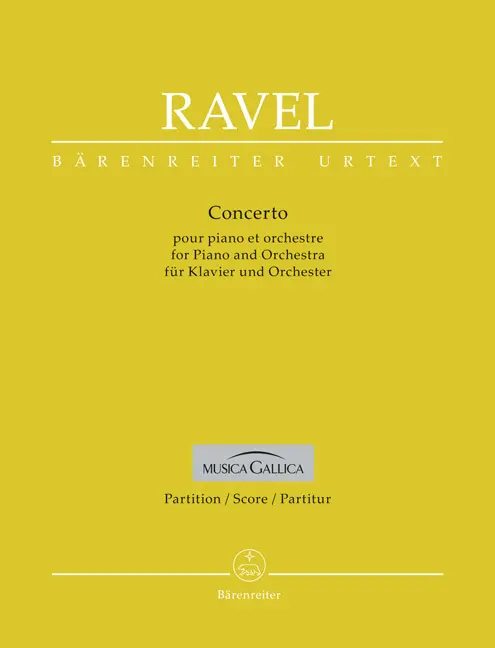 Cover: 9790006573868 | Concerto für Klavier und Orchester G-Dur | Partitur | Maurice Ravel
