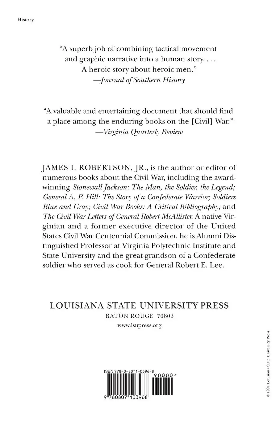 Rückseite: 9780807103968 | The Stonewall Brigade | James I Robertson | Taschenbuch | Englisch