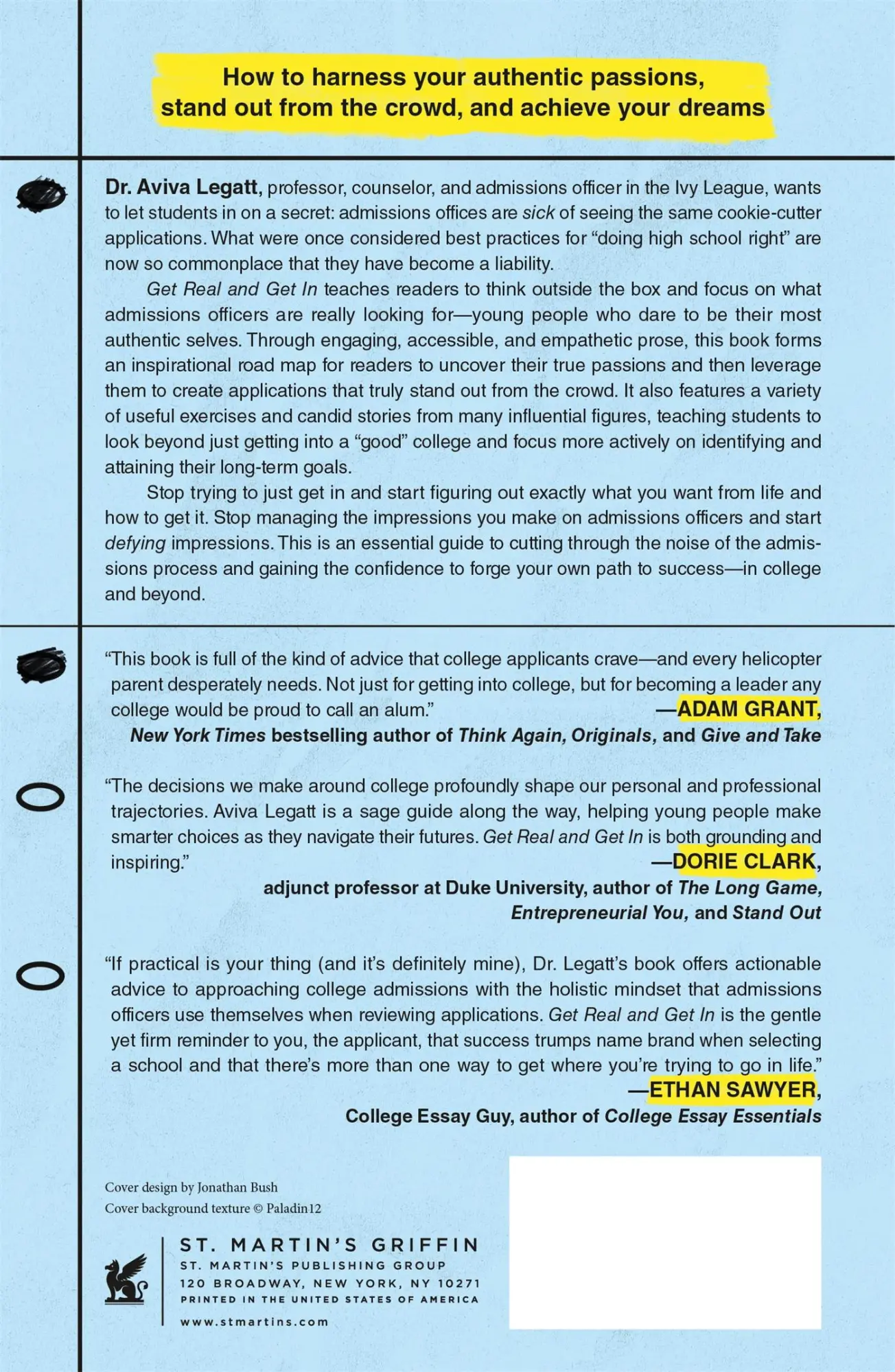 Rückseite: 9781250773968 | Get Real and Get In | Aviva Legatt | Taschenbuch | Englisch | 2021