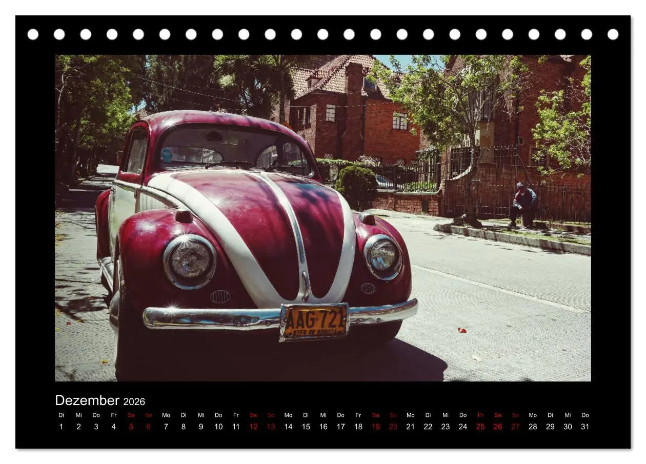 Bild: 9783457893968 | Retro Cars (Tischkalender 2026 DIN A5 quer), CALVENDO Monatskalender