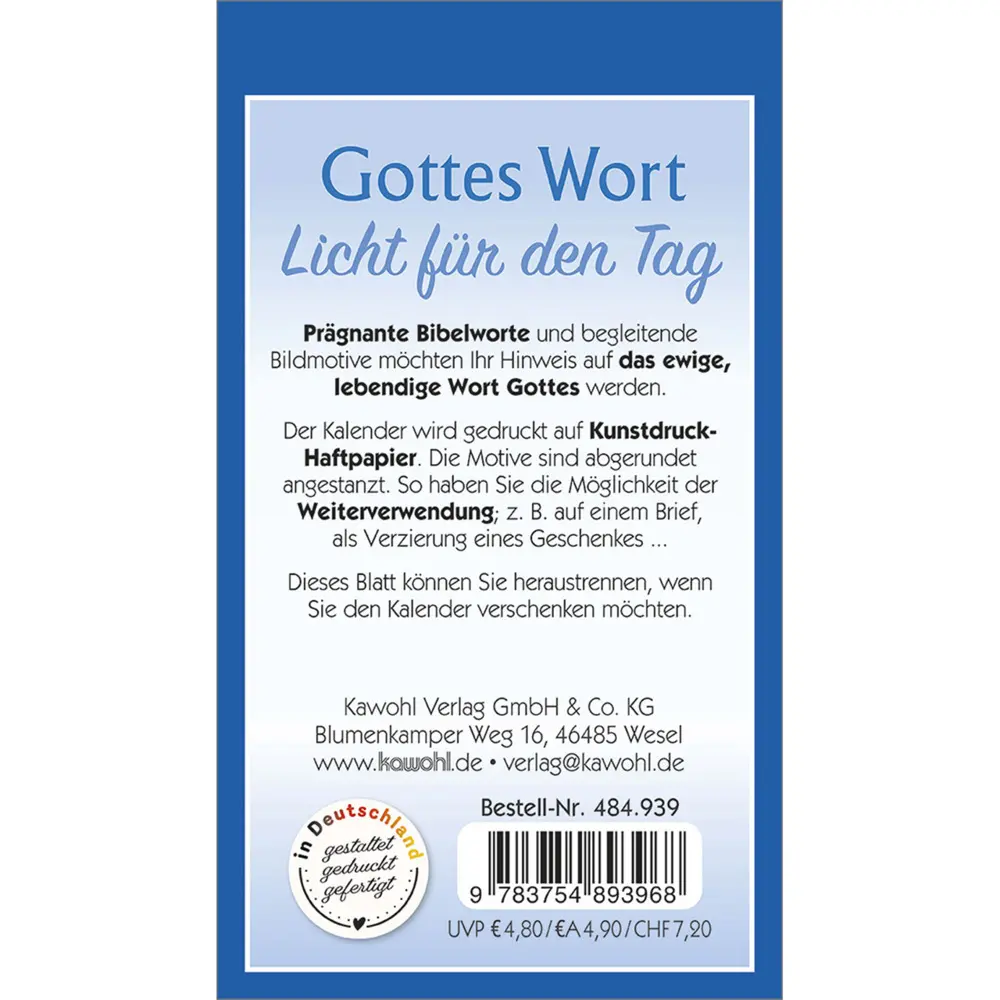 Bild: 9783754893968 | Gottes Wort - Licht für den Tag 2026 | Kalender | Spiralbindung | 2026