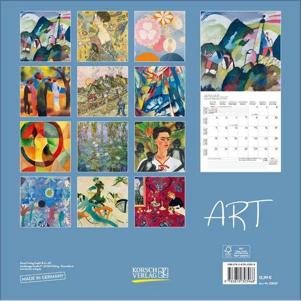 Bild: 9783819303968 | ART 2027 | Verlag Korsch | Kalender | 13 S. | Deutsch | 2027