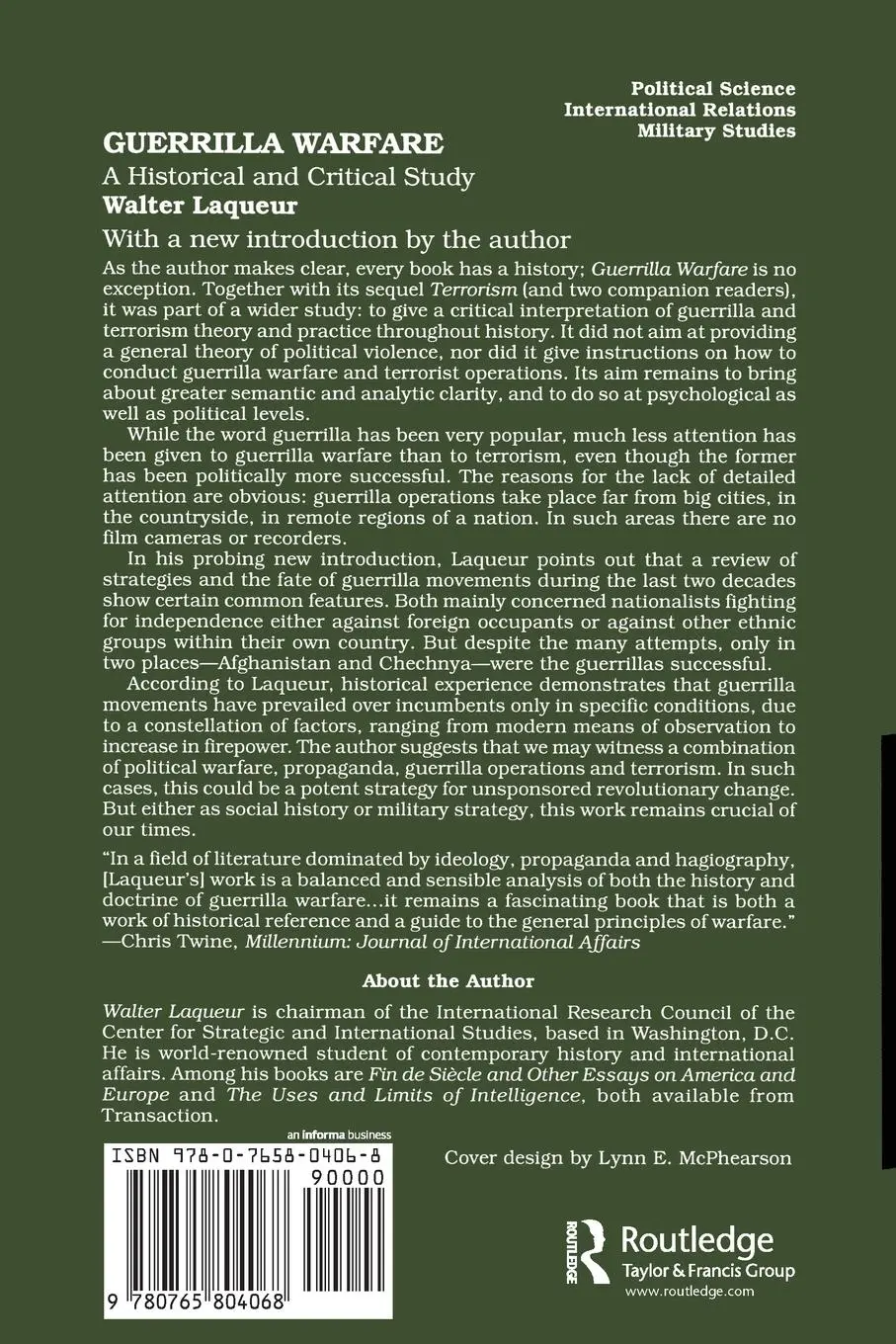 Rückseite: 9780765804068 | Guerrilla Warfare | A Historical and Critical Study | Walter Laqueur