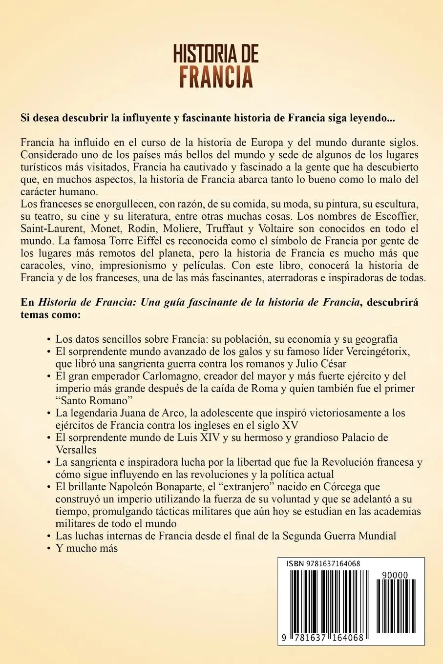 Rückseite: 9781637164068 | Historia de Francia | Una guía fascinante de la historia de Francia