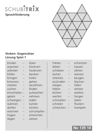 Bild: 9783039764068 | SCHUBITRIX Sprachförderung | Verben: Gegensätze - Synonyme | Box