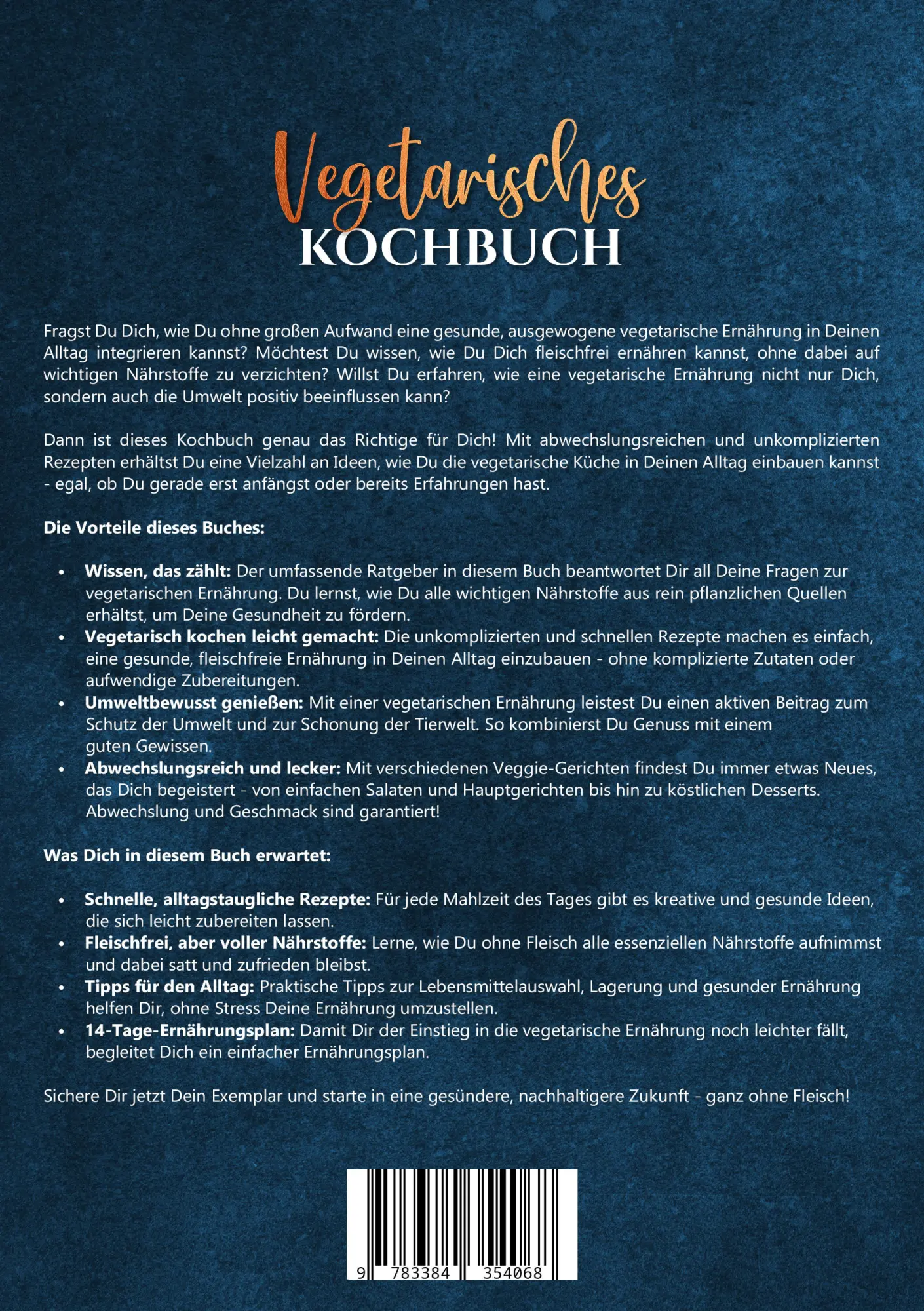 Rückseite: 9783384354068 | Vegetarisches Kochbuch | Lisa Ackermann | Taschenbuch | 184 S. | 2024