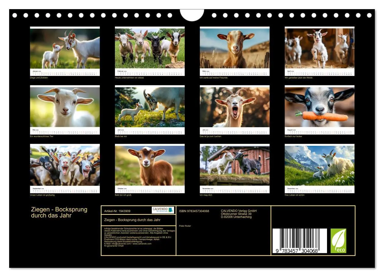 Bild: 9783457304068 | Ziegen - Bocksprung durch das Jahr (Wandkalender 2026 DIN A4 quer),...