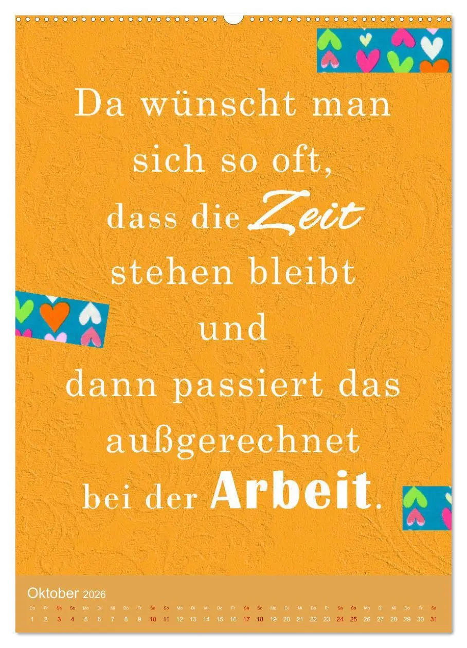 Bild: 9783516254068 | Arbeit macht Spaß (hochwertiger Premium Wandkalender 2026 DIN A2...