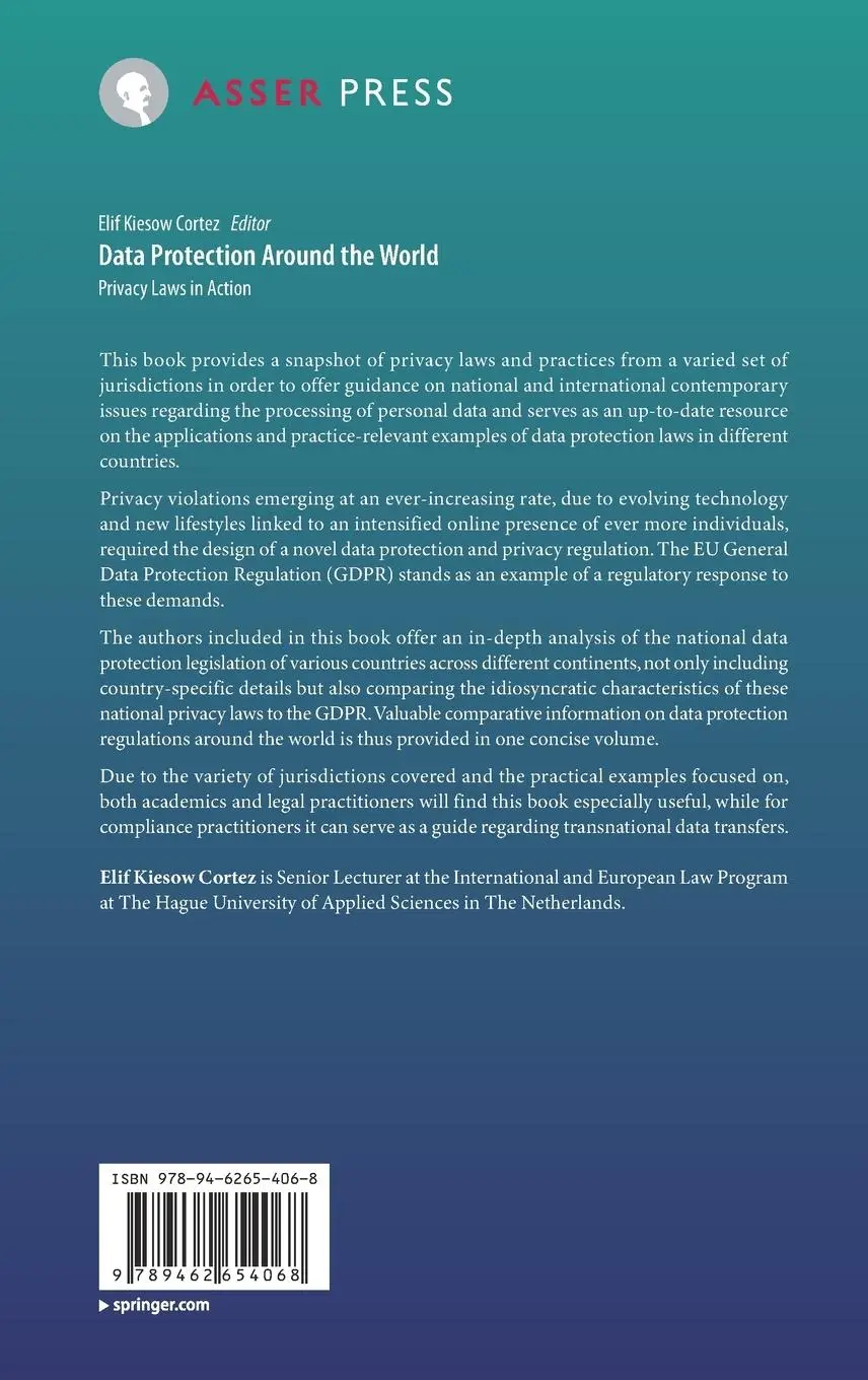 Rückseite: 9789462654068 | Data Protection Around the World | Privacy Laws in Action | Cortez