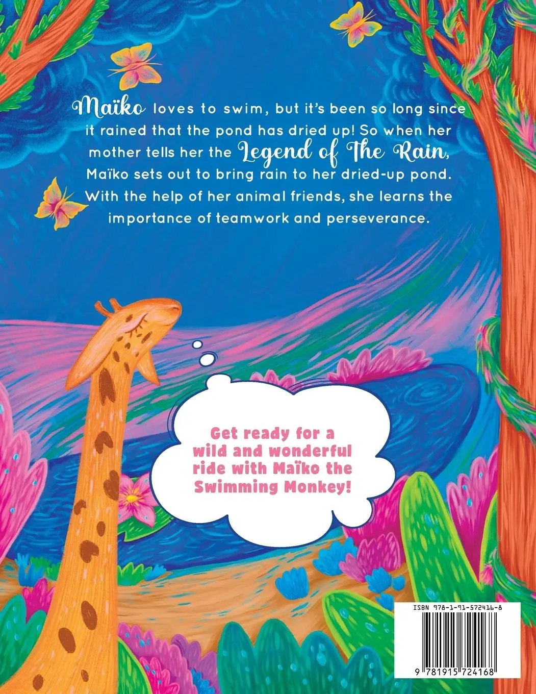 Rückseite: 9781915724168 | Maïko the Swimming Monkey and the Legend of the Rain | Line (u. a.)