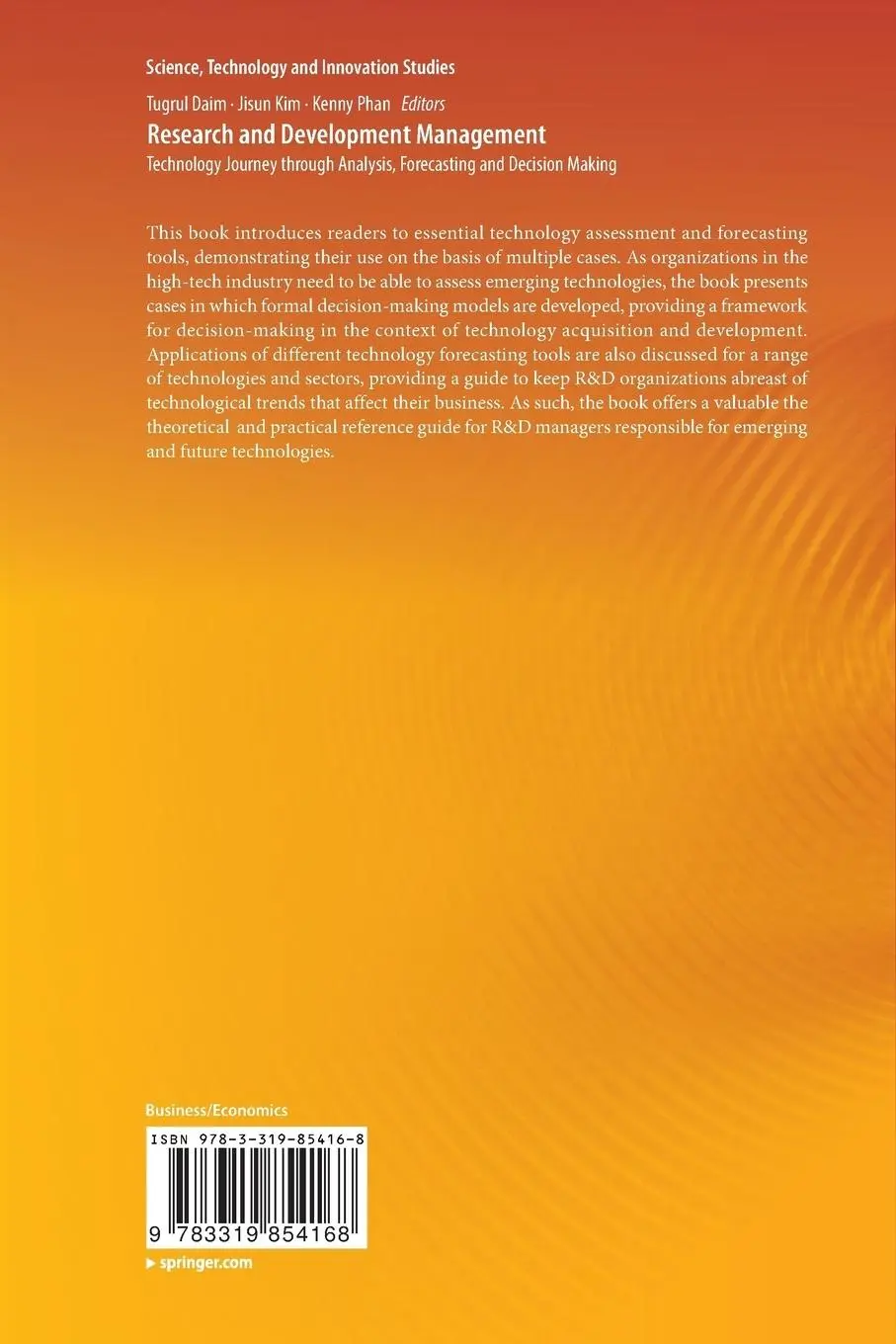Rückseite: 9783319854168 | Research and Development Management | Tugrul Daim (u. a.) | Buch | xii