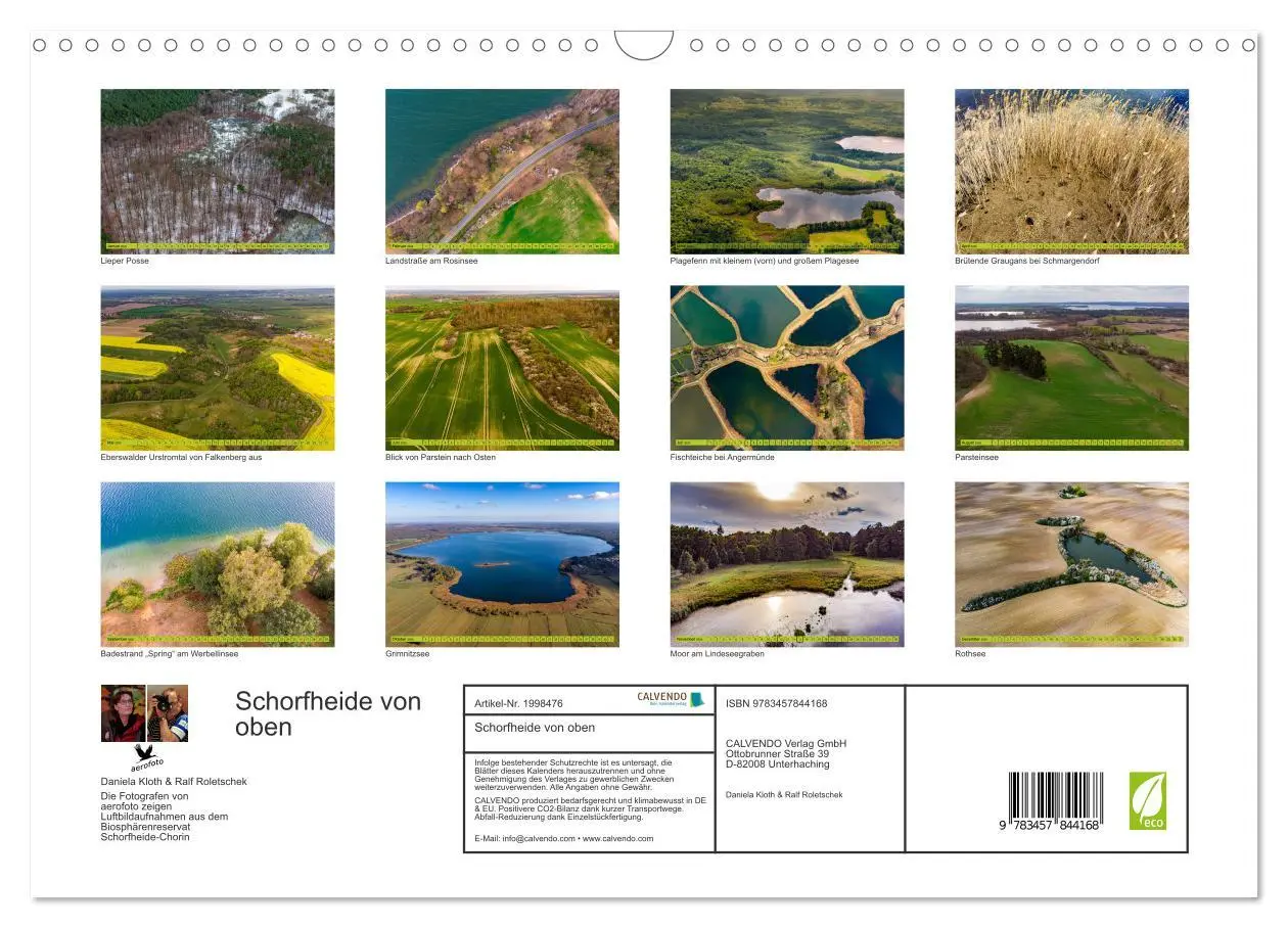 Bild: 9783457844168 | Schorfheide von oben (Wandkalender 2026 DIN A3 quer), CALVENDO...