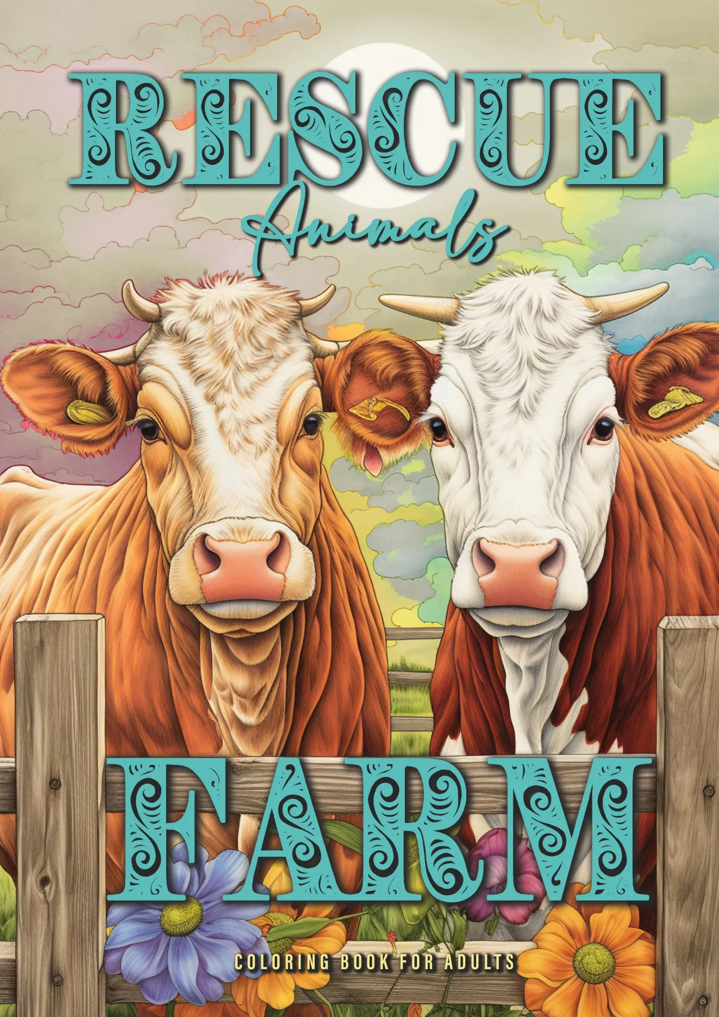 Cover: 9783758424168 | Rescue Animals Farm Coloring Book for Adults | Monsoon Publishing