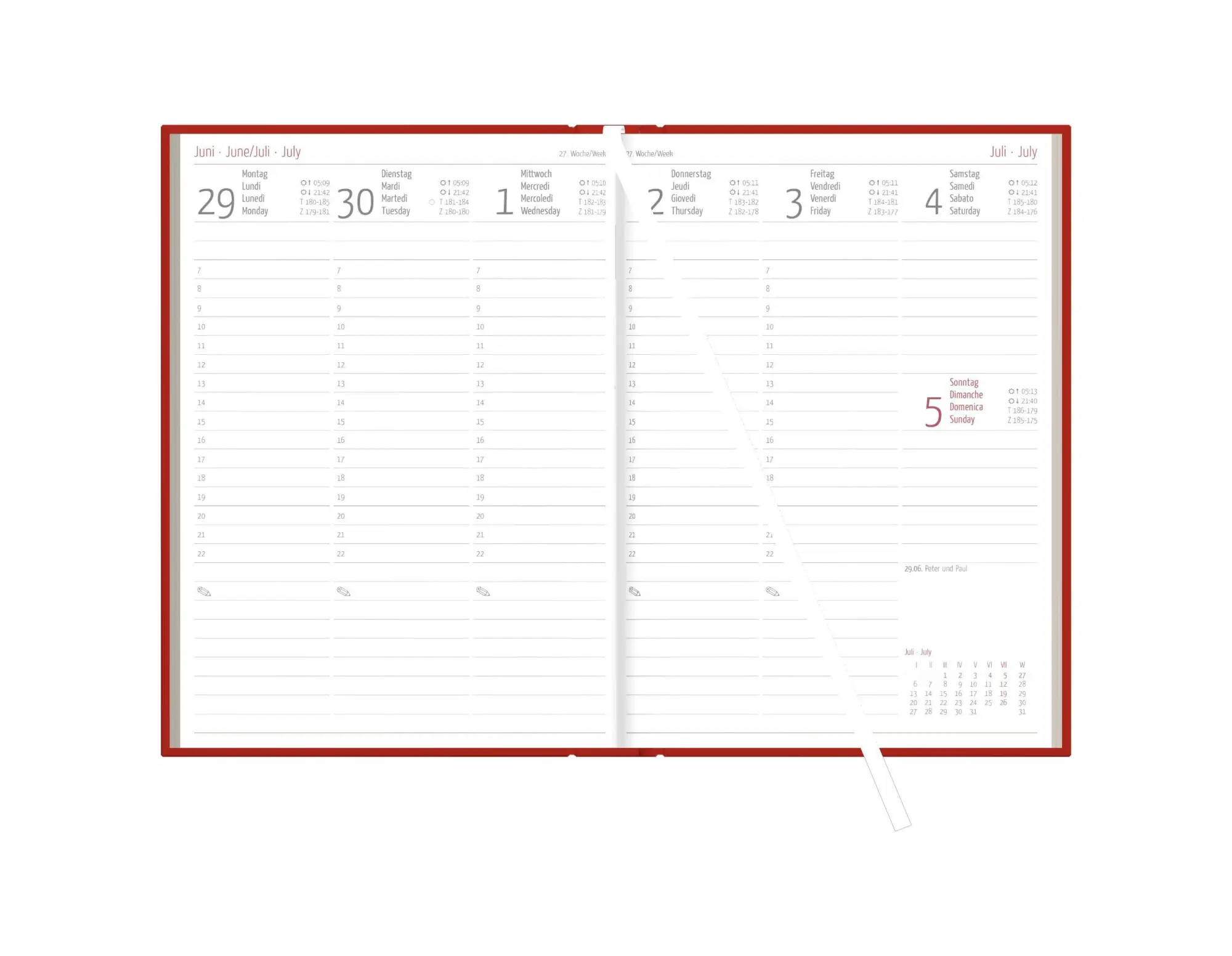 Bild: 4069095014268 | Buchkalender 1T/1S 336S rot 2027 | Neumann Verlage GmbH &amp; Co KG | Buch