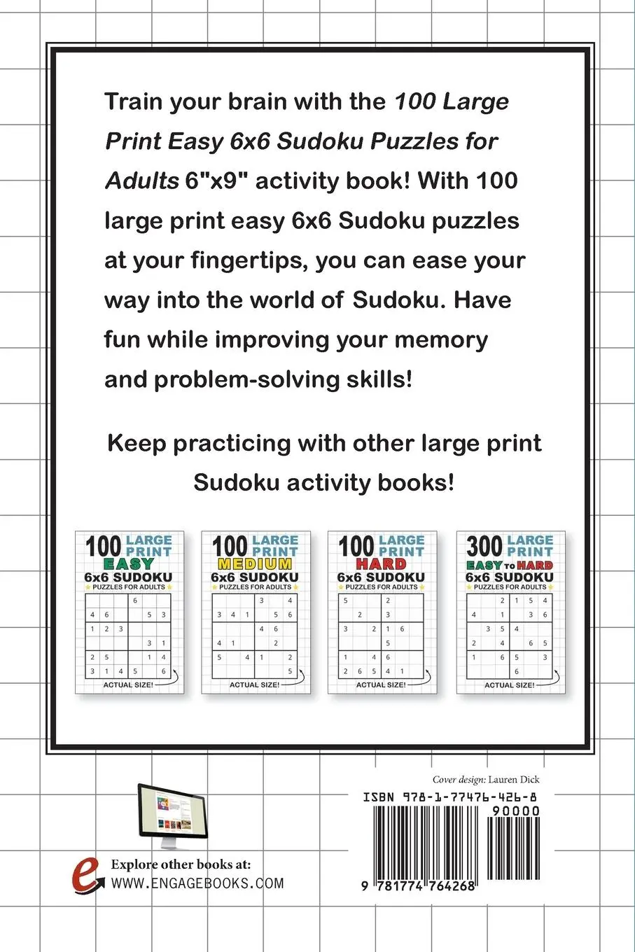 Rückseite: 9781774764268 | 100 Large Print Easy 6x6 Sudoku Puzzles for Adults | Taschenbuch