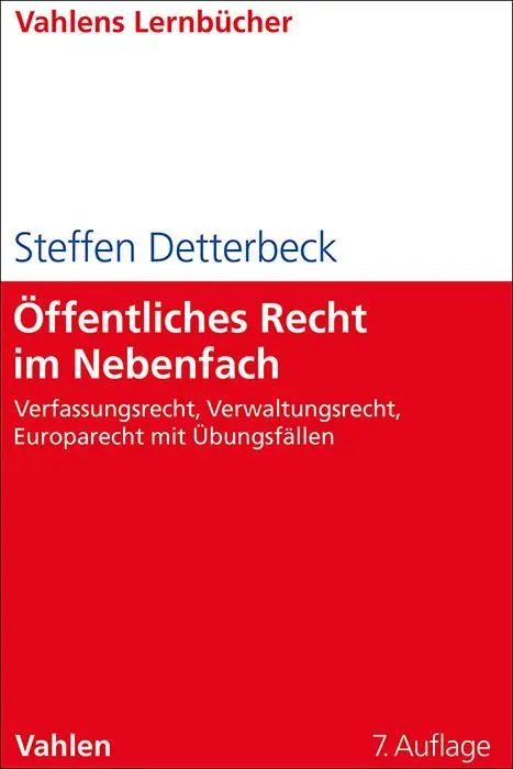 Cover: 9783800674268 | Öffentliches Recht im Nebenfach | Steffen Detterbeck | Taschenbuch