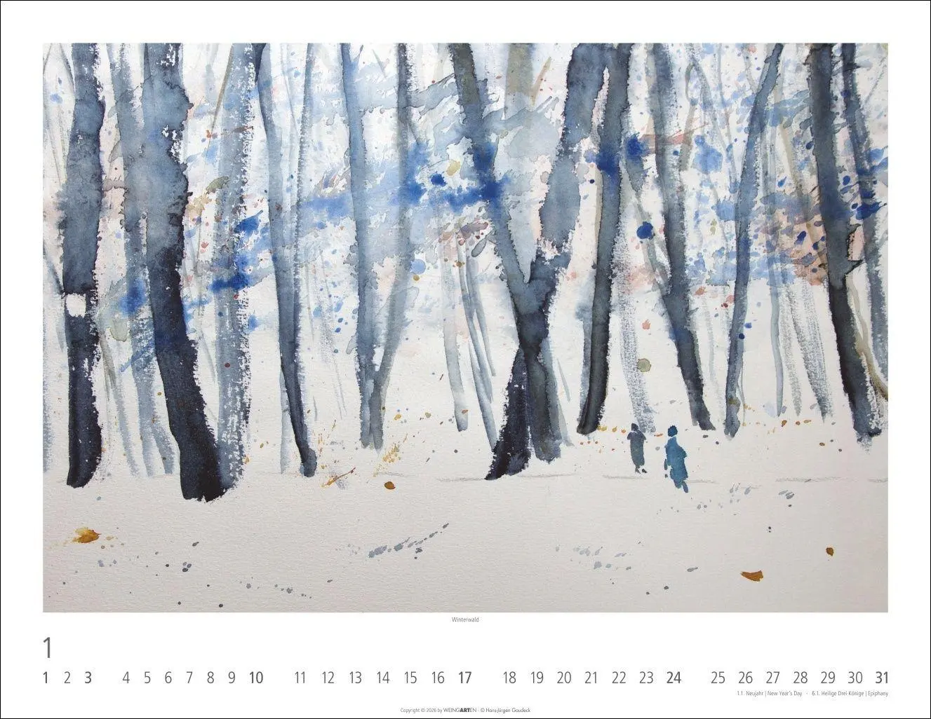 Bild: 9783839904268 | Zwischen Himmel und Erde Kalender 2027 - Aquarelle von Hans-Jürgen...