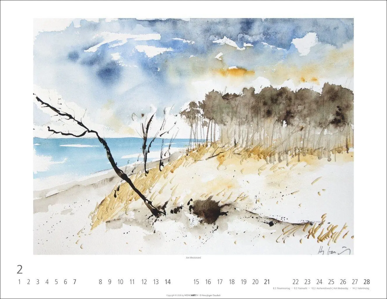 Bild: 9783839904268 | Zwischen Himmel und Erde Kalender 2027 - Aquarelle von Hans-Jürgen...