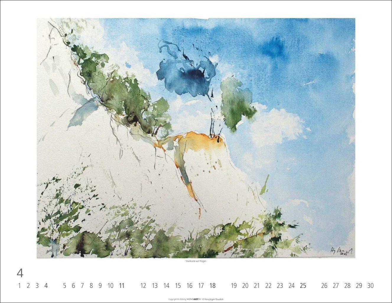 Bild: 9783839904268 | Zwischen Himmel und Erde Kalender 2027 - Aquarelle von Hans-Jürgen...