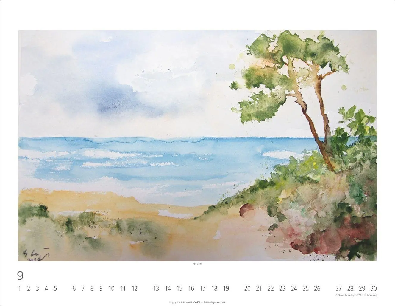 Bild: 9783839904268 | Zwischen Himmel und Erde Kalender 2027 - Aquarelle von Hans-Jürgen...