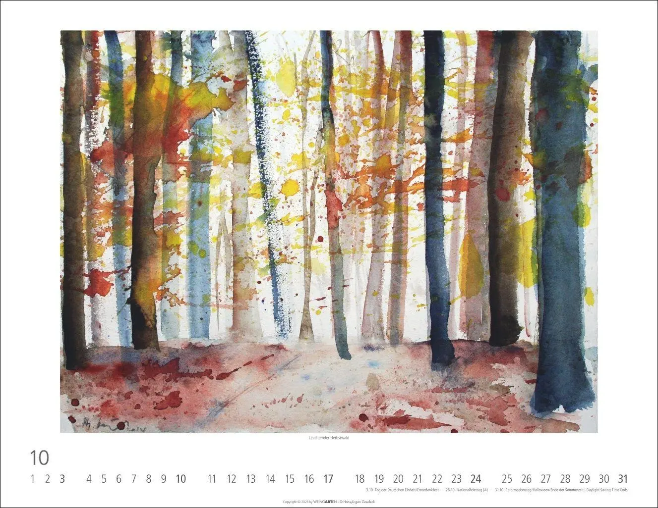Bild: 9783839904268 | Zwischen Himmel und Erde Kalender 2027 - Aquarelle von Hans-Jürgen...