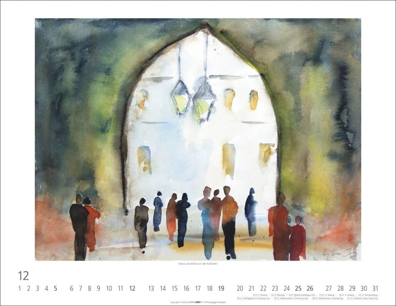Bild: 9783839904268 | Zwischen Himmel und Erde Kalender 2027 - Aquarelle von Hans-Jürgen...