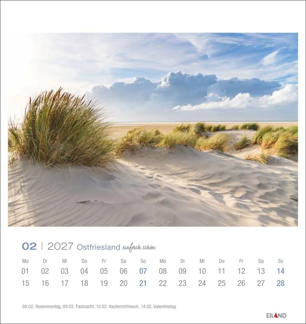 Bild: 9783964024268 | Ostfriesland Postkartenkalender 2027 - einfach schön | Eiland | 13 S.