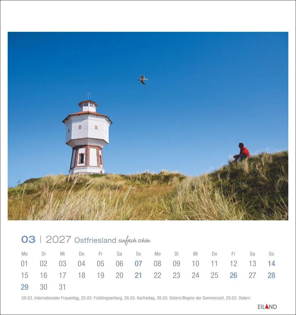 Bild: 9783964024268 | Ostfriesland Postkartenkalender 2027 - einfach schön | Eiland | 13 S.