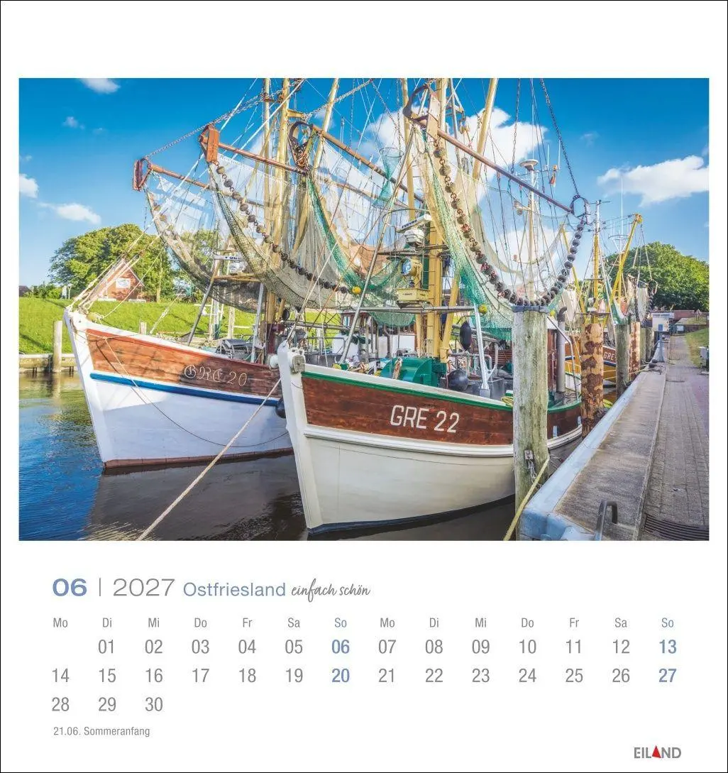 Bild: 9783964024268 | Ostfriesland Postkartenkalender 2027 - einfach schön | Eiland | 13 S.