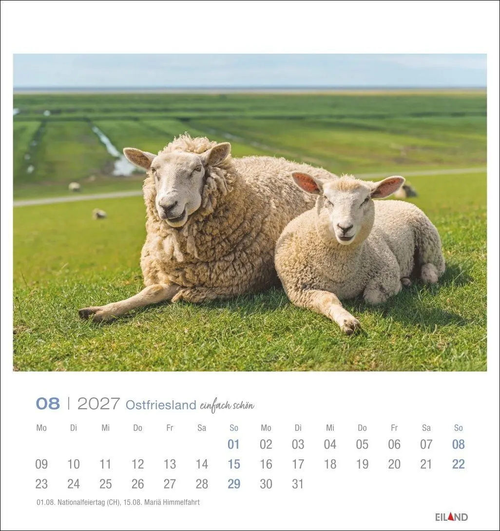 Bild: 9783964024268 | Ostfriesland Postkartenkalender 2027 - einfach schön | Eiland | 13 S.