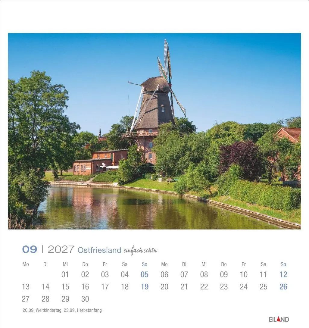 Bild: 9783964024268 | Ostfriesland Postkartenkalender 2027 - einfach schön | Eiland | 13 S.