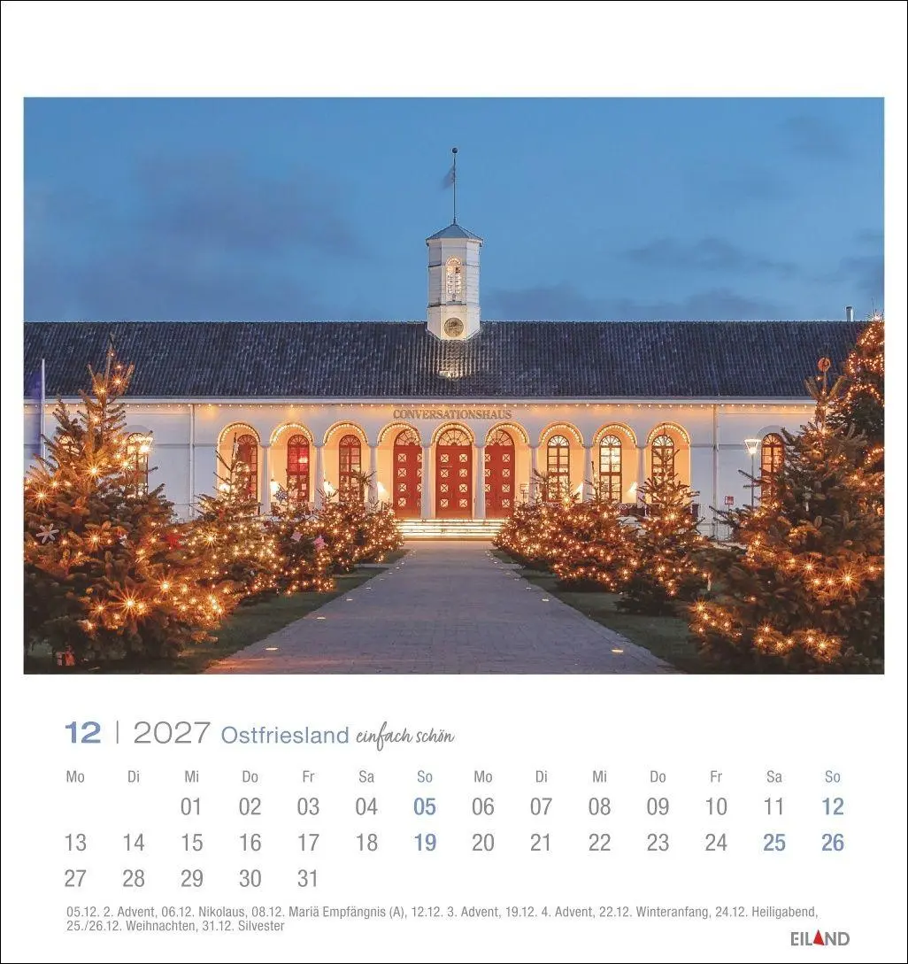 Bild: 9783964024268 | Ostfriesland Postkartenkalender 2027 - einfach schön | Eiland | 13 S.