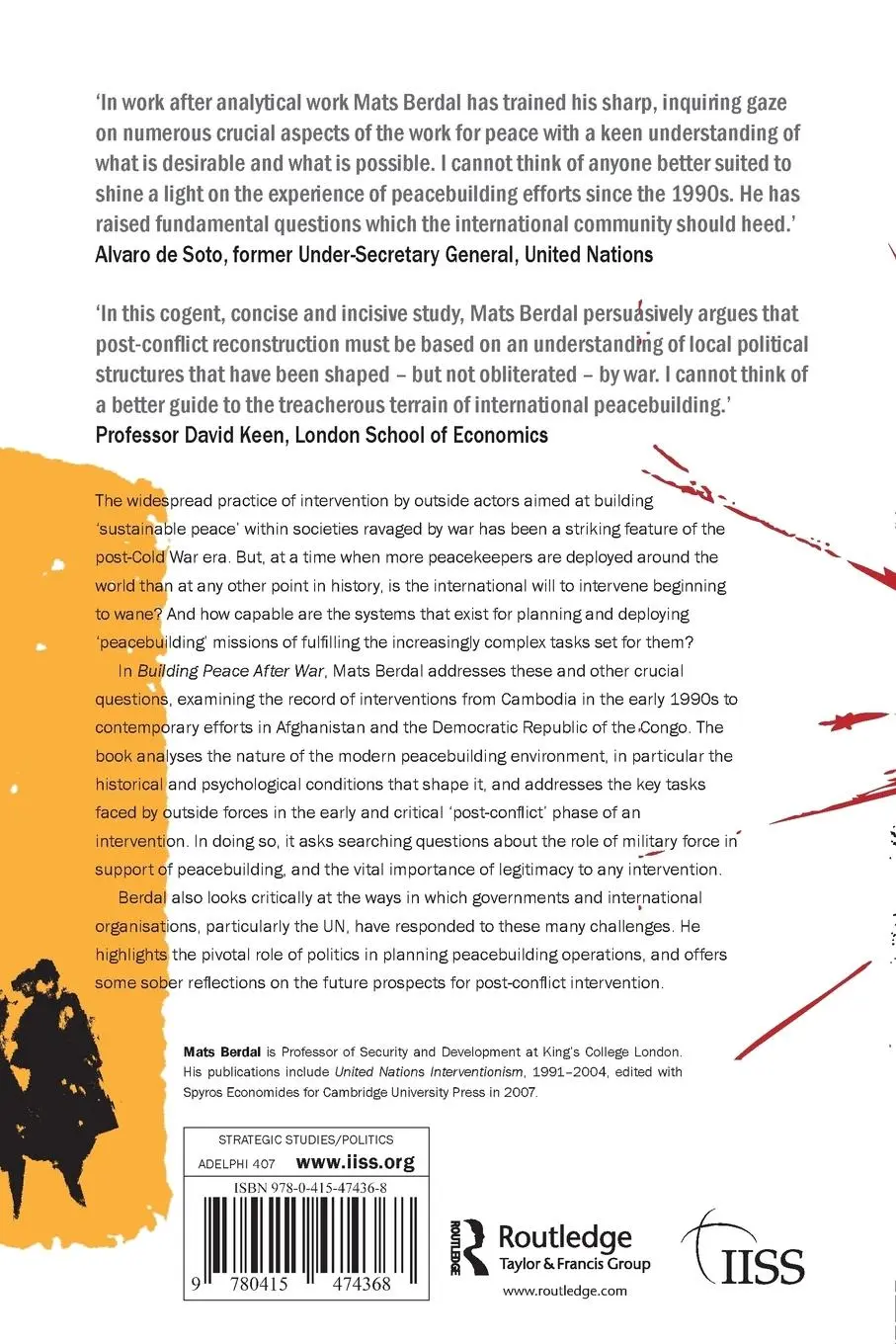 Rückseite: 9780415474368 | Building Peace After War | Mats Berdal | Taschenbuch | Englisch | 2009