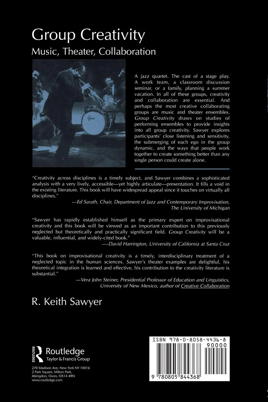 Rückseite: 9780805844368 | Group Creativity | Music, Theater, Collaboration | R. Keith Sawyer