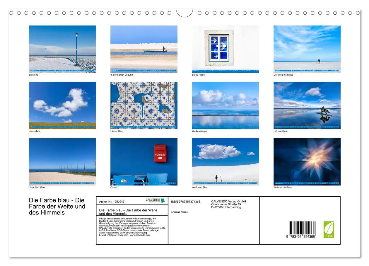 Bild: 9783457374368 | Die Farbe blau - Die Farbe der Weite und des Himmels (Wandkalender...
