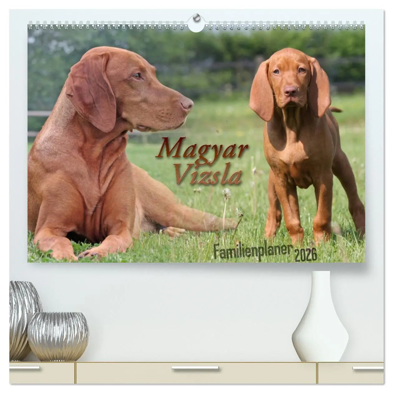 Cover: 9783457754368 | Familienplaner - Magyar Vizsla (hochwertiger Premium Wandkalender...