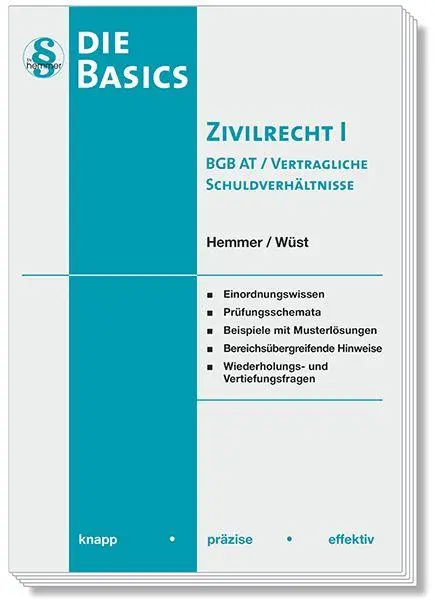 Cover: 9783968384368 | Die Basics Zivilrecht I - BGB AT / Vertragliche Schuldverhältnisse