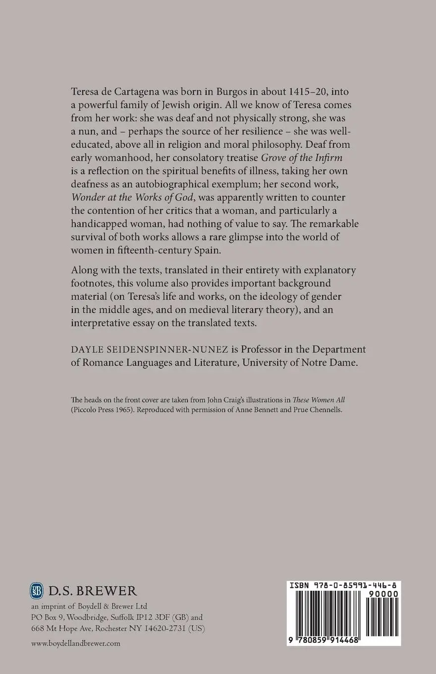 Rückseite: 9780859914468 | The Writings of Teresa de Cartagena | Dayle Seidenspinner-Nunez | Buch