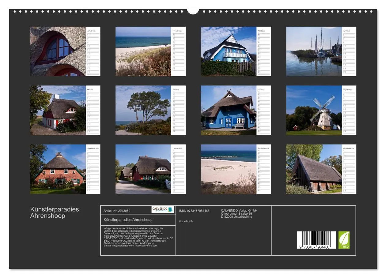 Bild: 9783457984468 | Künstlerparadies Ahrenshoop (hochwertiger Premium Wandkalender 2026...