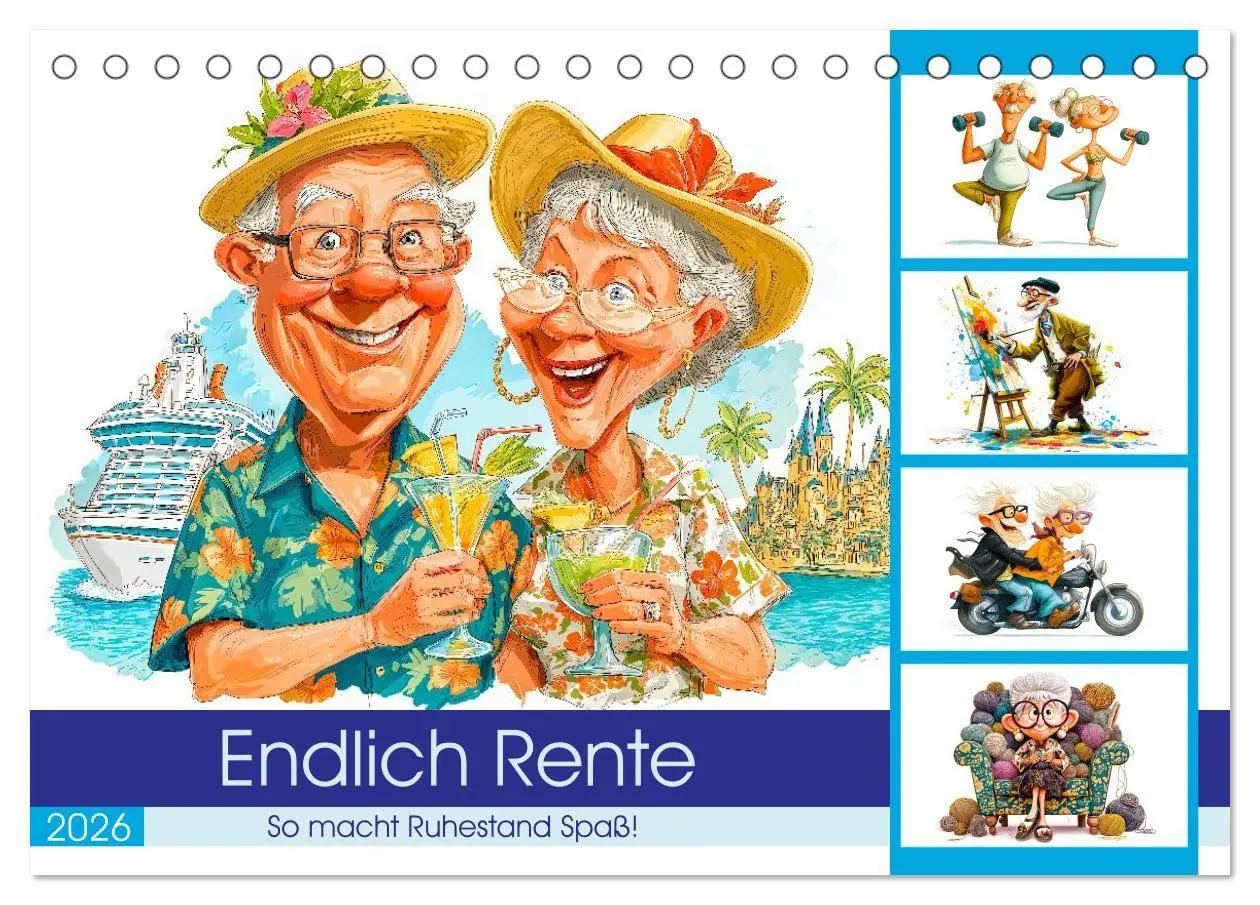 Cover: 9783516694468 | Endlich Rente - So macht Ruhestand Spaß! (Tischkalender 2026 DIN A5...