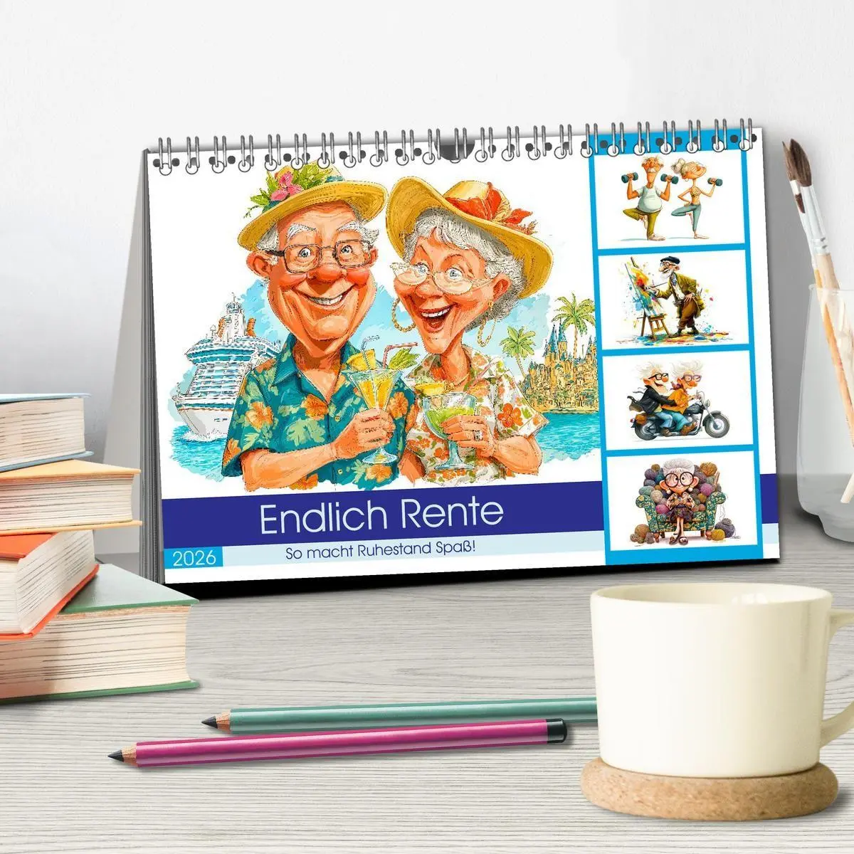Bild: 9783516694468 | Endlich Rente - So macht Ruhestand Spaß! (Tischkalender 2026 DIN A5...