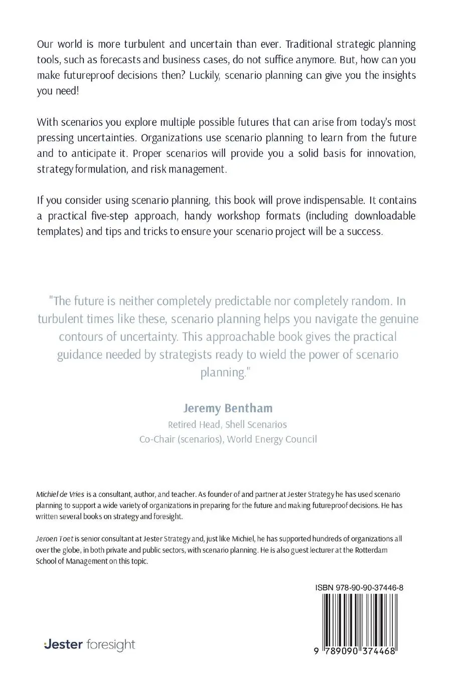 Rückseite: 9789090374468 | Scenario planning in a week | Michiel de Vries (u. a.) | Taschenbuch