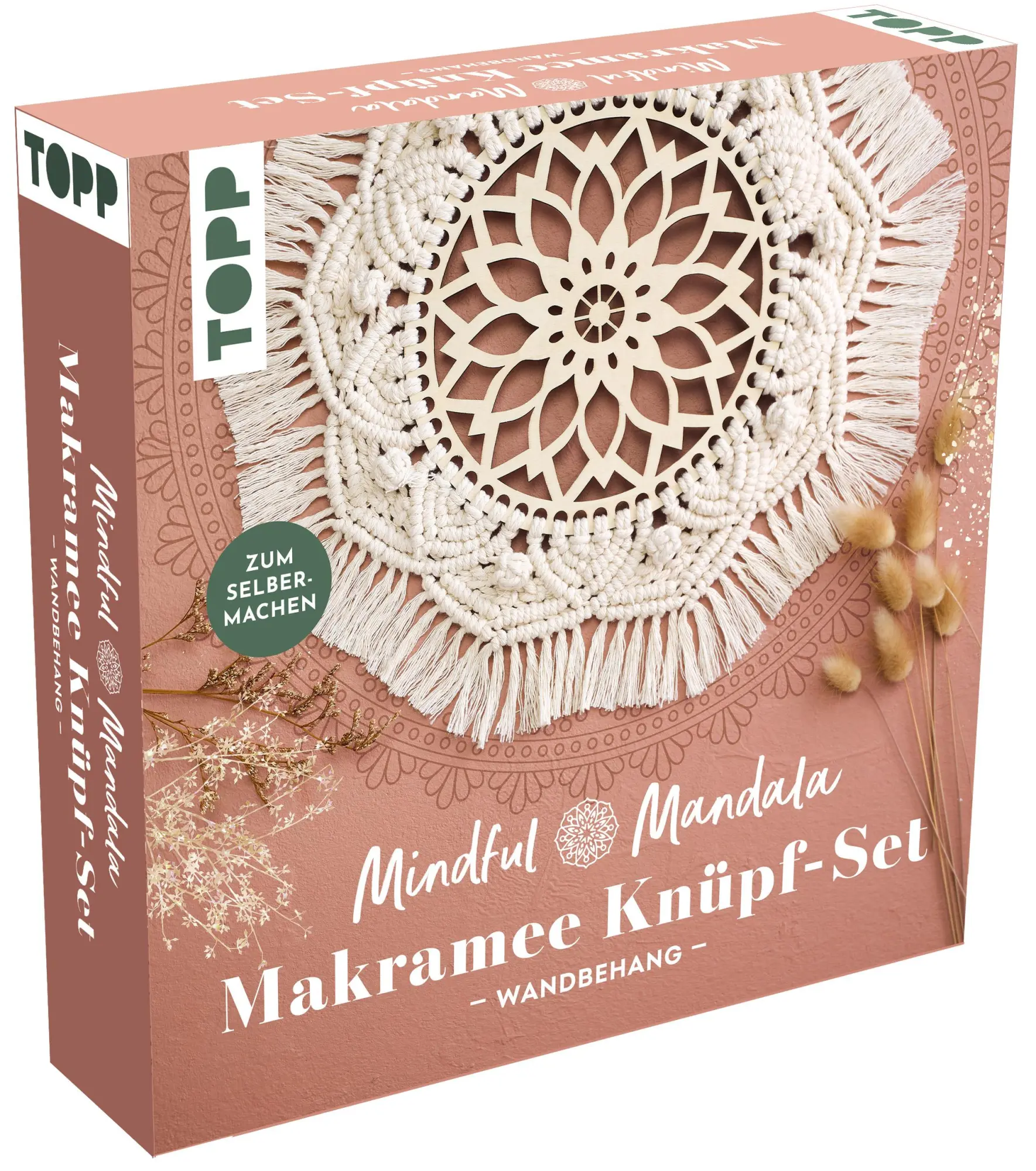 Mindful Mandala - Makramee-Knüpf-Set Wandbehang Mit Anleitung und Material zum Selberknüpfen
