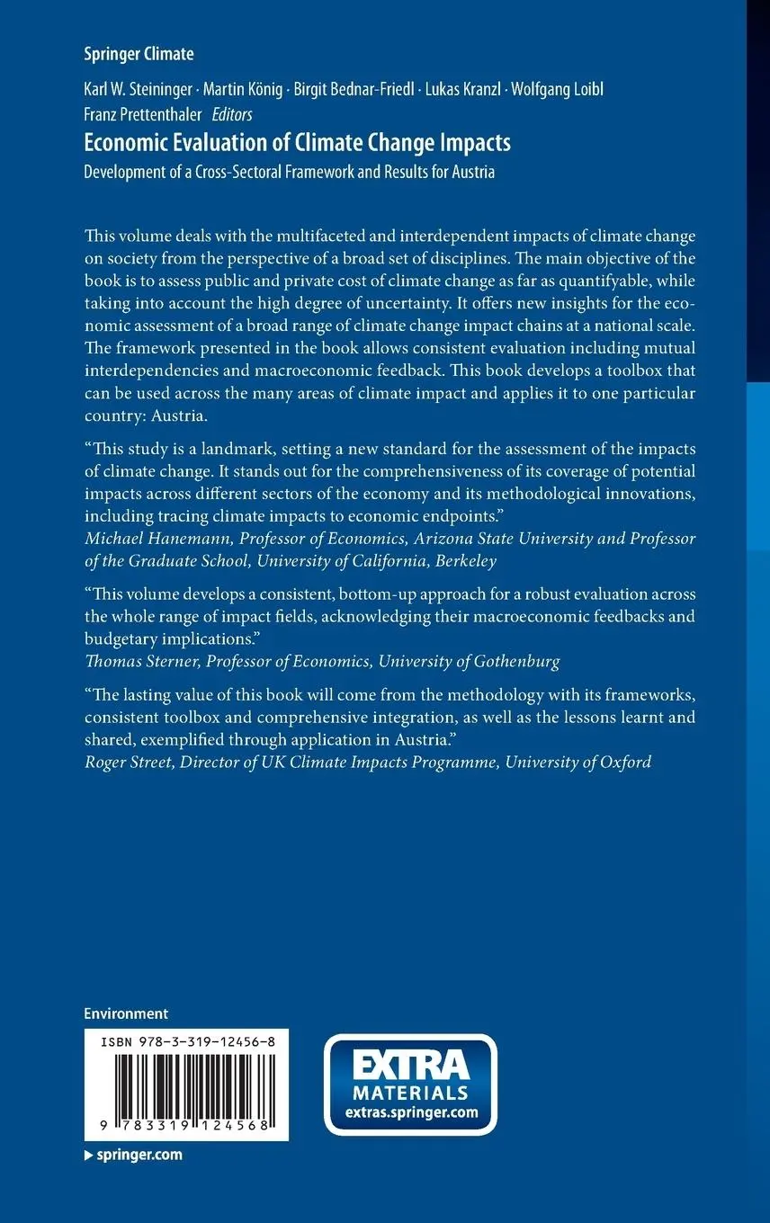 Rückseite: 9783319124568 | Economic Evaluation of Climate Change Impacts | Steininger (u. a.)